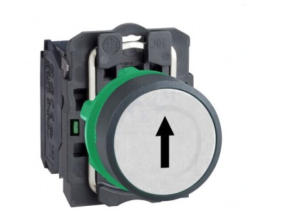 Comutator Buton Apăsare 22mm 1 NO Alb foto