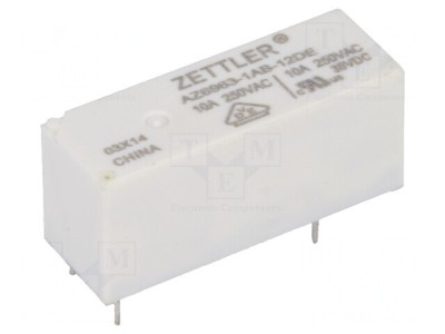 Releu Electromagnetic SPST-NO 12VDC 10A 250VAC foto