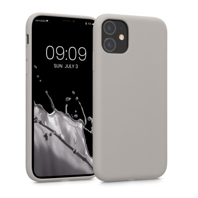 Husa Kwmobile pentru Apple iPhone 11, Silicon, Gri, 50791.43 foto
