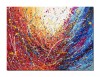 Tablou abstract pictat manual living, birou, Compozitie abstracta, 120x90cm ulei pe panza, reproducere Jackson Pollock
