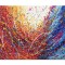 Tablou abstract pictat manual living, birou, Compozitie abstracta, 120x90cm ulei pe panza, reproducere Jackson Pollock