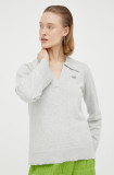 R&eacute;sum&eacute; pulover din amestec de casmir culoarea gri, light