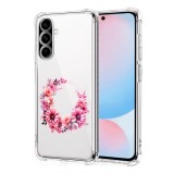Husa antisoc pentru samsung galaxy a56, airbag, pink wreath 1, clear