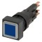 Comutator 16mm cu LED Albastru