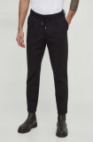 BOSS pantaloni bărbați, culoarea negru, drept 50509536