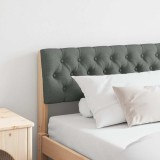 VidaXL Tăblie tapițată Gri &icirc;nchis 180 cm Lemn de pin masiv 879160