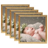 Cumpara ieftin Rame foto colaj pentru masă, 5 buc., auriu, 30x30 cm, MDF
