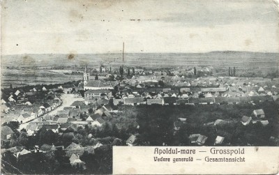 CP772N Apoldul Mare, Vedere generală/Grosspold, Gesamtansicht, carte poștală circulată Făgăraș foto