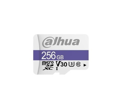 Card de memorie Dahua microSD 256GB, DHI-TF-C100, Clasa 10 UHS-I V30, 90MB s, fara adaptor, supraveghere video foto