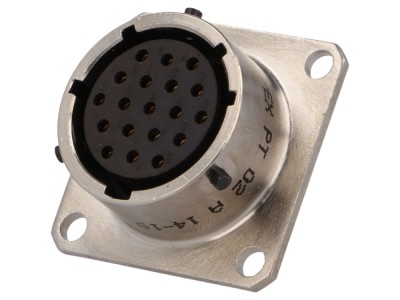 Conector circular flanșă 4 orificii, 19 pini foto