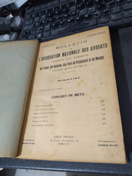 Bulletin de l Association nationale des avocats Paris 1932-1938 049