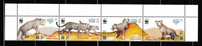 Oman - Fauna WWF - LEOPARZI - Straif - nestampilat