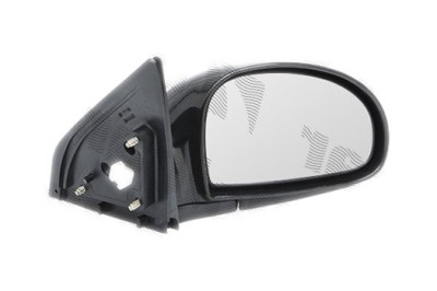 Oglinda exterioara Kia Cerato (Fe), 04.2004-08.2008, partea Dreapta, culoare sticla crom , sticla convexa, cu carcasa neagra, cu incalzire, ajustare foto