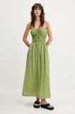 Abercrombie &amp; Fitch rochie culoarea verde, maxi, dreaptă, KI159-5571