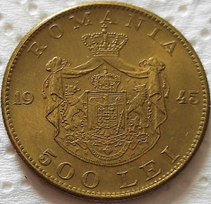 Moneda istorica 500 LEI - ROMANIA REGAT, anul 1945 *cod 5351 = UNC foto