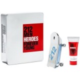 Cumpara ieftin Set cadou Carolina Herrera 212 Heroes Forever Young Men (Apa de toaleta 90 ml + Gel de dus 100 ml), pentru barbati