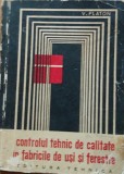 Controlul tehnic de calitate in fabricile de usi si ferestre - V. Platon