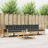 vidaXL Set de canapele de exterior cu pernă 4 pcs Alb și antracit 3386036