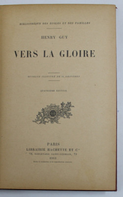 VERS LA GLOIRE de HENRY GUY , 1913 foto