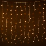 Instalație Lumini Perdea LED, Model 300 Becuris, 2m, Beciuri LED Alb Extra Cald, Cu Program, Utilizare Interior/Exterior, Oem