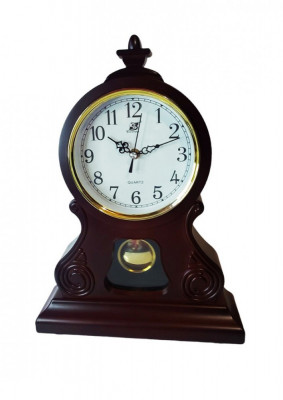 Ceas de masa cu pendul, Boem, Maro, 38 cm, 2770BB-1 foto