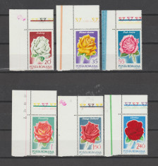 ROMANIA 1970 TRANDAFIRI Serie 6 timbre LP739 MNH** foto