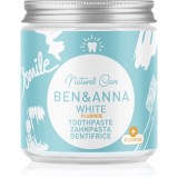 BEN&amp;ANNA Natural Toothpaste White Fluoride pastă de dinți &icirc;n borcan de sticlă cu flor 100 ml