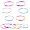 Set Brățări Silicon, Model Tie Dye, Mesaje Motivationale, Multicolor, 12 Bucăți