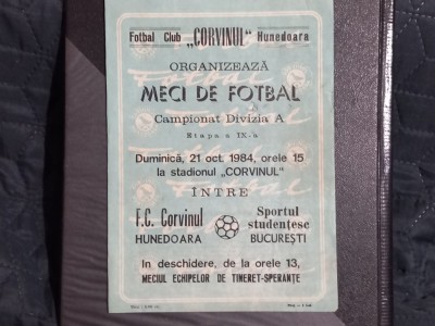 Program Corvinul Hd. - Sportul Stud. foto