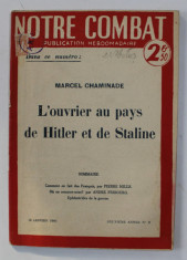 NOTRE COMBAT - PUBLICATION HEBDOMADAIRE , NO. 2 , 12 JANVIER 1940 foto