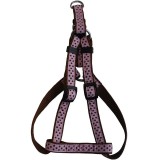 HAM PENTRU CAINI NYLON BULINE ROZ CLICK 10MM 25-40CM