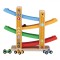 Jucărie Educațională, Wood n Play, Pista de Curse, Set 4 Mașini, Multicolor, Lemn