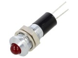 Lampă LED roșie convexă 24VDC &Oslash;8mm pentru PCB MENTOR