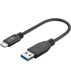 Cablu USB TYPE C - USB A 3.0 15cm sincronizare incarcare Super Speed, Goobay