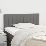 vidaXL Tăblie de pat, gri &icirc;nchis, 90x5x78/88 cm, textil