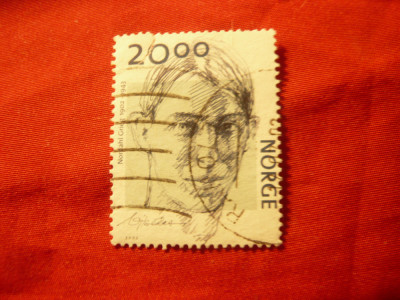 Timbru Norvegia 2002 Personalitati - N.Grieg , stampilat foto