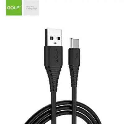 Cablu USB la USB tip C 1m Golf Flying Fish Fast Cable 3A negru GC-64t foto