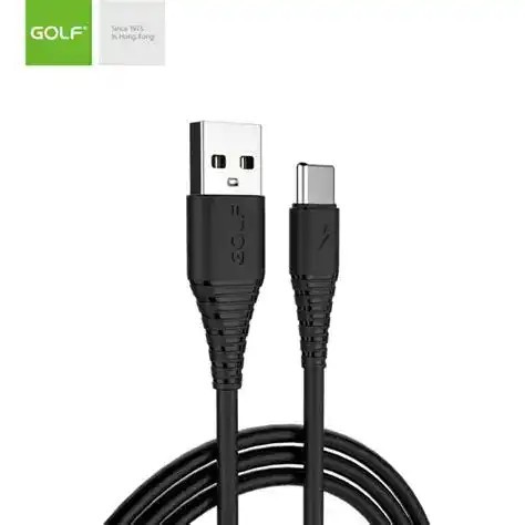 Cablu USB la USB tip C 1m Golf Flying Fish Fast Cable 3A negru GC-64t