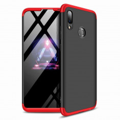 Husa 360? Protectie Completa pentru Huawei P Smart 2019, Negru/Rosu foto