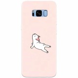 Husa silicon pentru Samsung S8 Plus, Cute Dog Streching