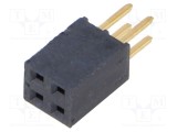 Conector şiruri pini mamă PIN 4 2,54mm aurit THT SAMTEC