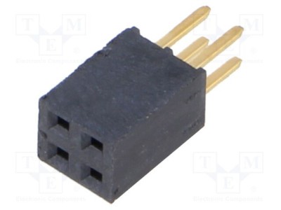 Conector şiruri pini mamă PIN 4 2,54mm aurit THT SAMTEC foto