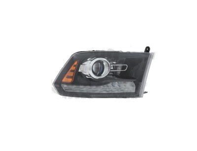 Far RAM 1500/2500/3500, 01.2018-; RAM 1500/2500/3500/CLASSIC, 05.2012-, partea dreapta, lense; cu LED indicator; cu daytime running light; cu LED par foto
