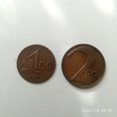 -Y- MONEDA LOT MONEDE AUSTRIA 100 COROANE 1924 / 200 COROANE 1924