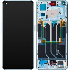 Display cu Touchscreen Realme GT2 Pro, cu Rama, Albastru (Titanium Blue), Service Pack 4909406 foto