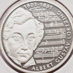 535 Germania 10 mark 2001 Albert Gustav Lortzing - A - km 205 UNC argint