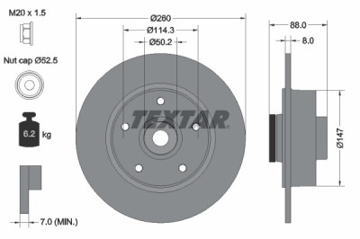 TEXTAR 92196003 PRO Disc frana foto