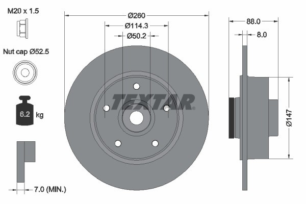 TEXTAR 92196003 PRO Disc frana