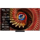 Televizor TCL MiniLed 75C8K, 189 cm, Smart Google TV, 4K Ultra HD, 100Hz, Clasa D (Model 2025), Smart TV