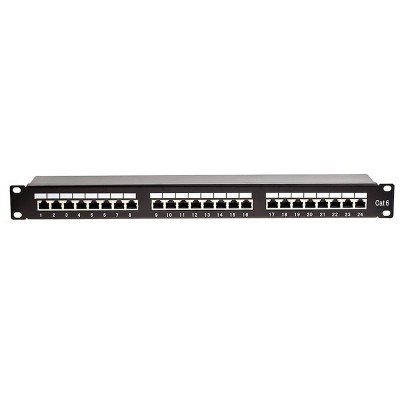 Patch panel 24 porturi RJ45 FTP cat5E montabil in rack 19&amp;quot; 1U sertizare Krone 110 PBPP33 foto